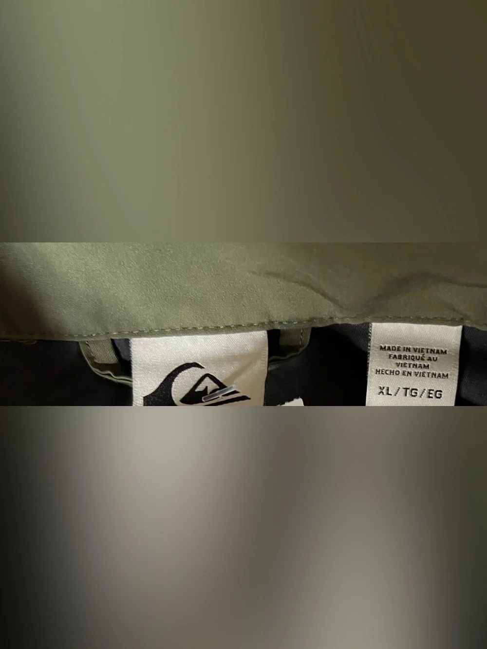 Men’s olive green Quiksilver cotton-blend Harrington jacket lightweight XL